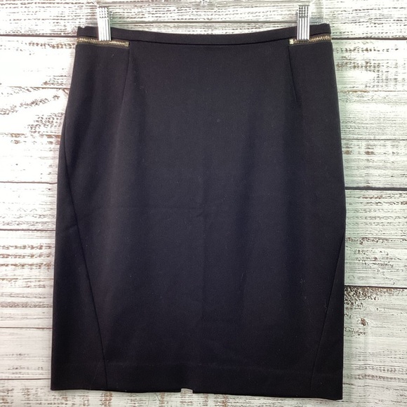 H & M SIZE 8‎ BLACK PENCIL SKIRT WORK GUC - Picture 2 of 10